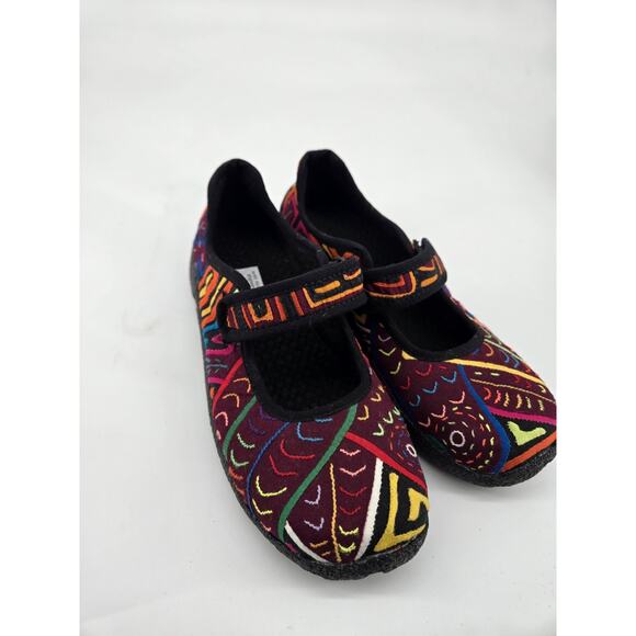 Kuna Prints Molas Art Shoes Vegan Mary Jane Flat Handcrafted Sz 36 US 5.5 - Picture 7 of 9